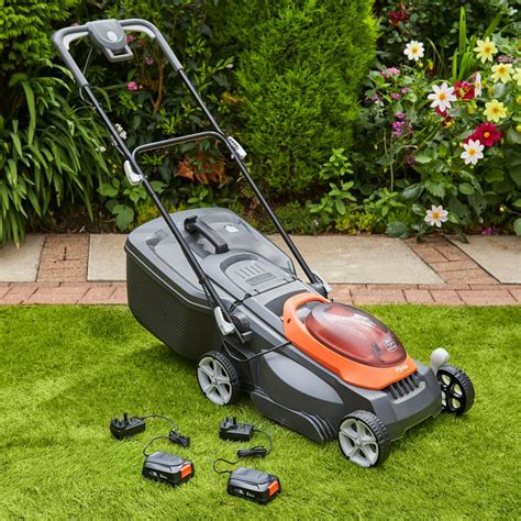 Flymo Ultrastore 340r Li 36v Push Cordless Lawn Mower With Rear Roller