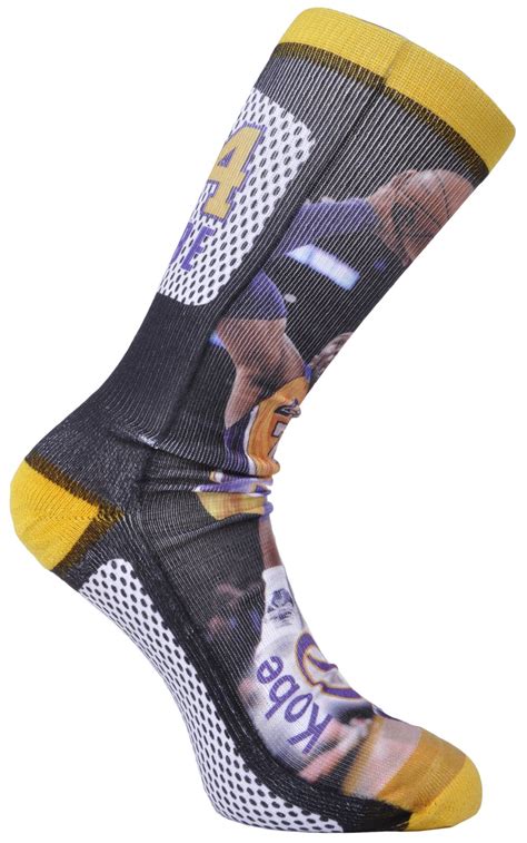 Galleon Kobe Bryant Los Angeles Lakers Nba Player Sublimation Crew Socks