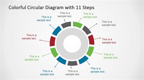 11 Steps Circular Powerpoint Diagram Slidemodel