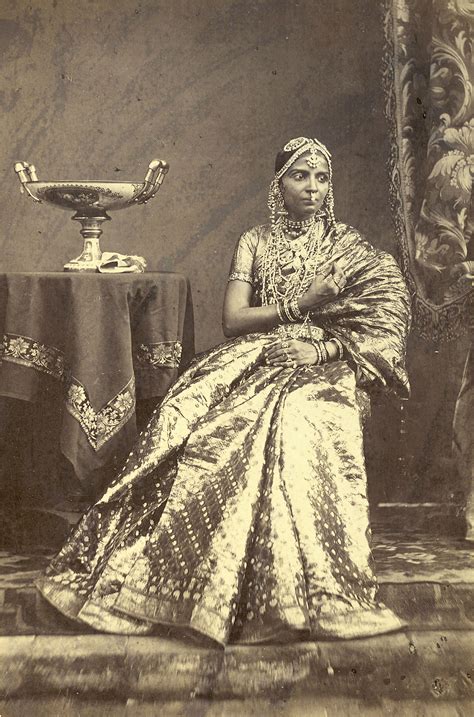 Portrait Of A Seated Girl Wearing Jewellery From Madras In Tamil Nadu