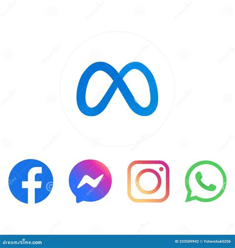 Meta Logo Meta Facebook Rebrand Concept Meta Icon In Blue Color