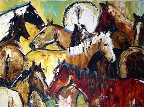 The Large Gathering There Is A Time Contemporary Abstract Horse
