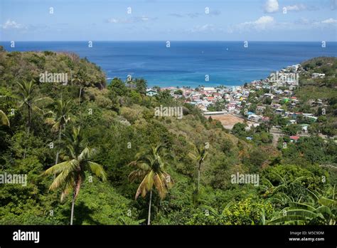 Castries St Lucia In The Caribbean With Rain Forest In Foreground