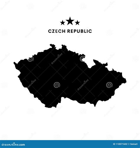 Czech Republic Map Vector Illustration Stock Vector Illustration Of