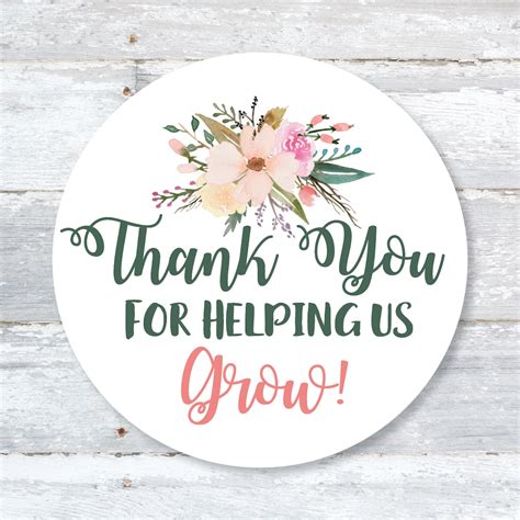 Thank You For Helping Us Grow Teacher Appreciation T Tag Etsy