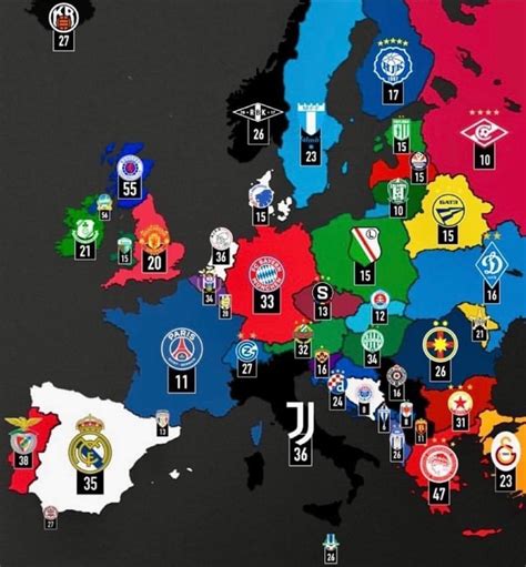 The Football Club With Most League Titles In Each European Country R