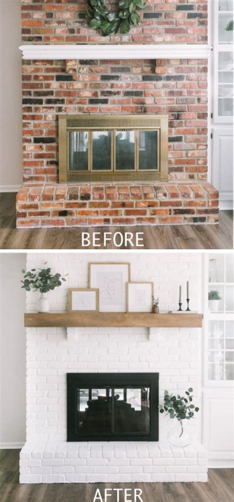 35 Best Diy Painted Brick Fireplace Makeover Ideas Before And After