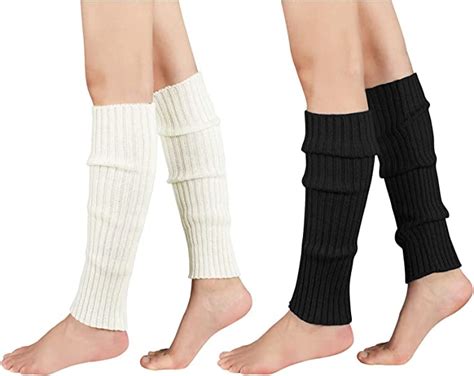American Trends Thick Acrylic Knit Leg Warmers 2 Pairs