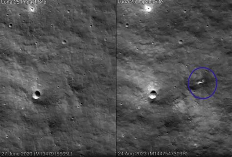 nasa revela nuevo cráter en la luna tras impacto de sonda rusa