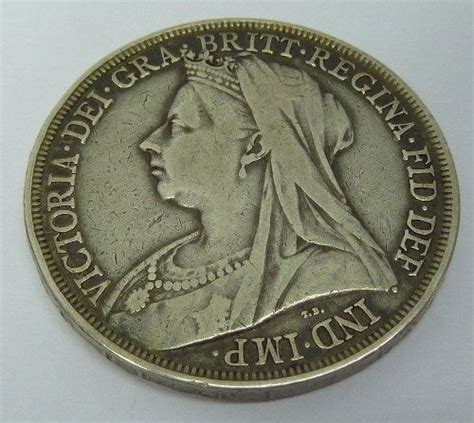 A Victorian 1897 Crown British Coin Victoria Reign Victoria And