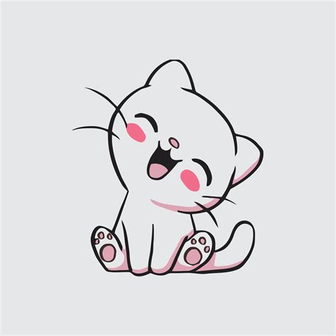 Cute Love Cartoon Cat Animal 14761707 Vector Art At Vecteezy