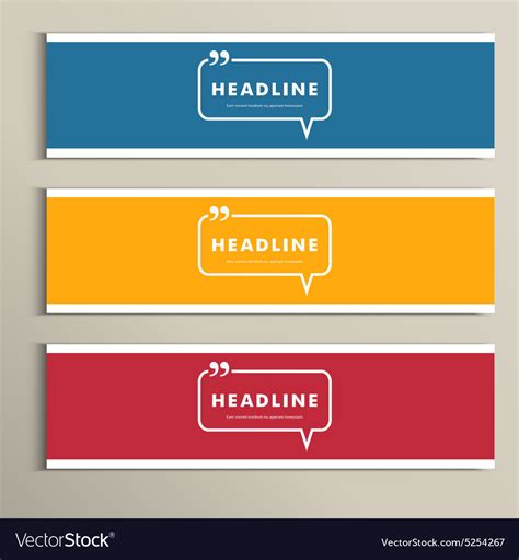 Set Banners With Speech Bubbles On A Simple Banner