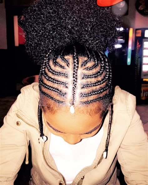 Alicia Keys Braids With Afro Puff Black Hair Styles Natural Hair