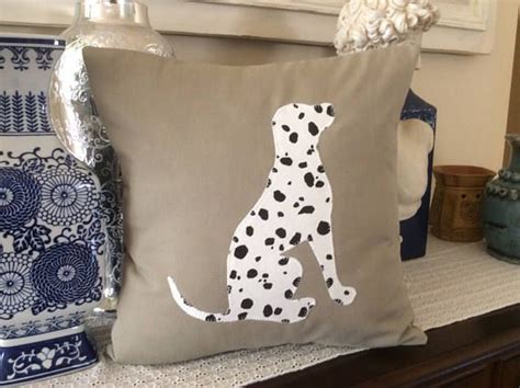 Dalmatian Dog Pillow Cover Dog Pillow Spotty Dog Tan Dog Etsy Dog