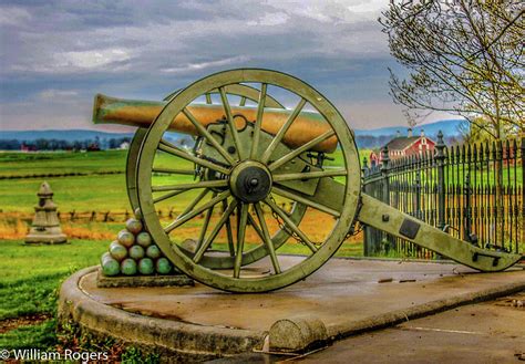 Wet Morning At The High Water Mark Gettysburg Battlefield Photograph By