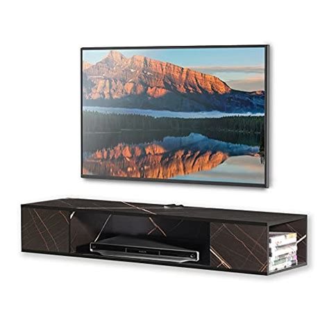 Fitueyes Floating Tv Stand Shelf Wall Mounted Media Console 2 Tiers