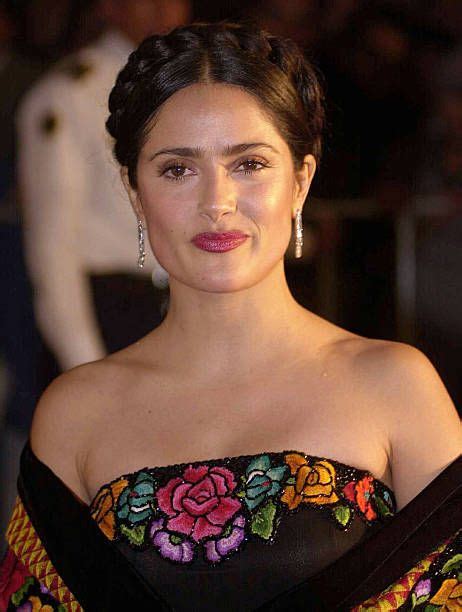 Actress Salma Hayek Poses At The Opening Of Her Film Frida November In Mexico City