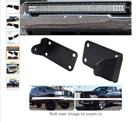 Buy Lower Hidden Bumper Grille Curved Led Light Bar Mounting Brackets Compatible With