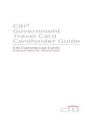 Check spelling or type a new query. Citibank Government Travel Cardholder Guide - Fill Online, Printable, Fillable, Blank | PDFfiller
