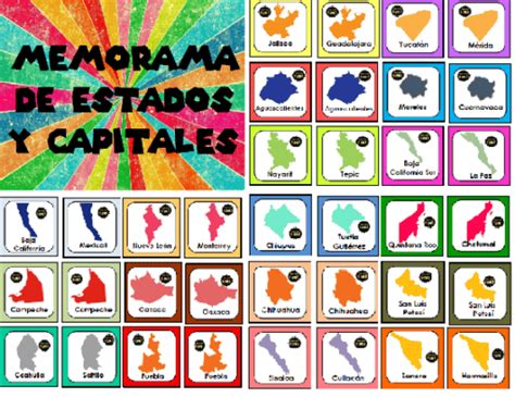 Estados Y Capitales De Mexico Para Colorear Material Didactico Y Images