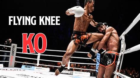 Top Flying Knee Ko Muay Thai Kickboxing Youtube