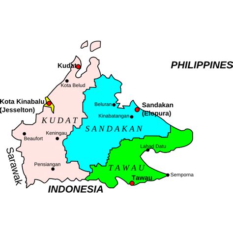 Map Of Sabah Free Svg
