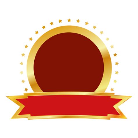 Red Gold Round Badge Transparent Png And Svg Vector File