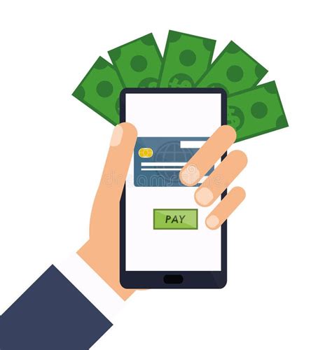 Smartphone Payment Bills Online Stock Vector Illustration Of Credit