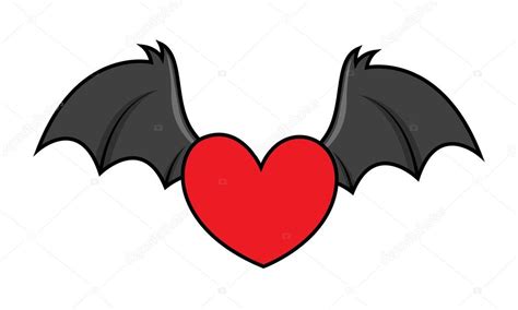 Pictures Heart With Bat Wings Flying Evil Heart With Bat Wings