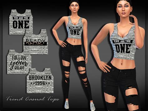 Trend Casual Tops By Saliwa At Tsr Sims 4 Updates