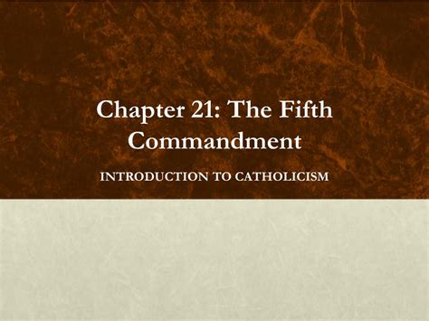 Ppt Chapter 21 The Fifth Commandment Powerpoint Presentation Free