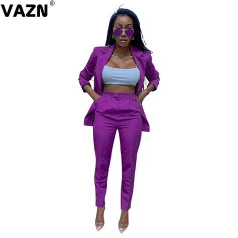 Vazn 2020 Young Lady Of Note Sexy Overalls Formal Fresh Clear Fashion Solid Full Sleeve Top Long