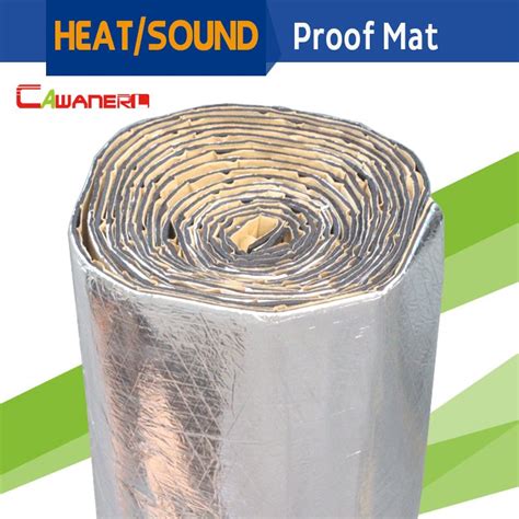 Cawanerl 1 Roll 10sqm 1000cm X 100cm Car Thermal Heat Shield Sound Proof Insulation Mat Deadener