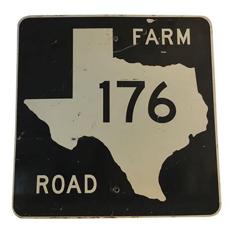 Vintage Texas Farm Road Sign Chairish