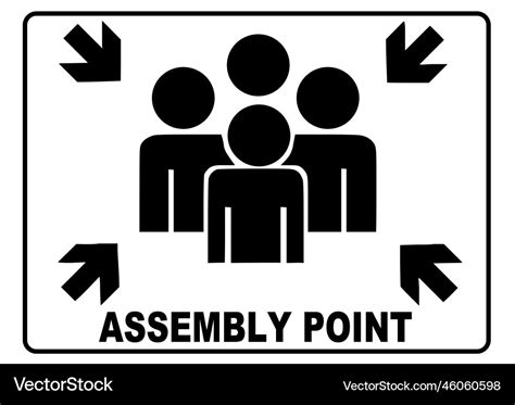 Assembly Point Sign Image Royalty Free Vector Image