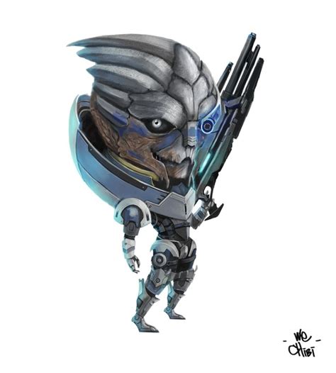 Mass Effect Garrus Chibi By We Chibi On Deviantart Mass Effect Garrus