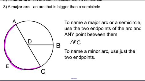 10 6 Part 1 Arcs And Semicircles Youtube
