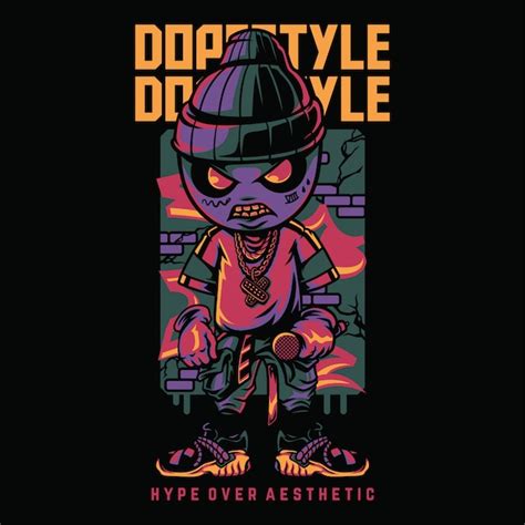 Dope Style Hiphop Style Illustration Premium Vector