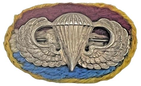 Ww2 Us 1st Ssf Special Service Force Jump Oval With Airborne Wings Rare