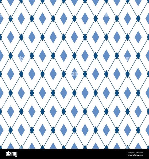 Blue Diamonds Vector Seamless Pattern Male Trendy Elegant Background