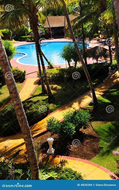 Garden Landscaping At Tropical Resort Stock Photo Image Of Hotel