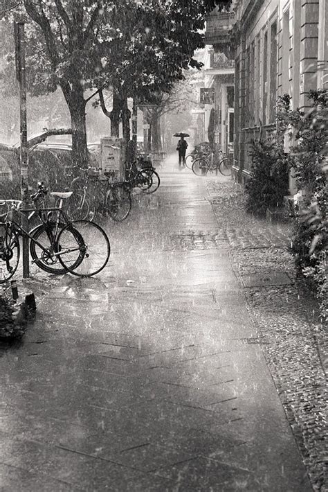 Berlin Rainy Day Rain Photography White Photography Black And White