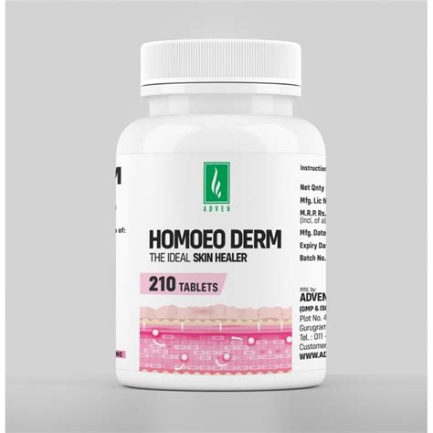 Adven Homoeo Derm Tablets 210 Tabs The Ideal Skin Healer Uses