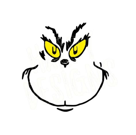 Ggrinch Face Svg Template Printable
