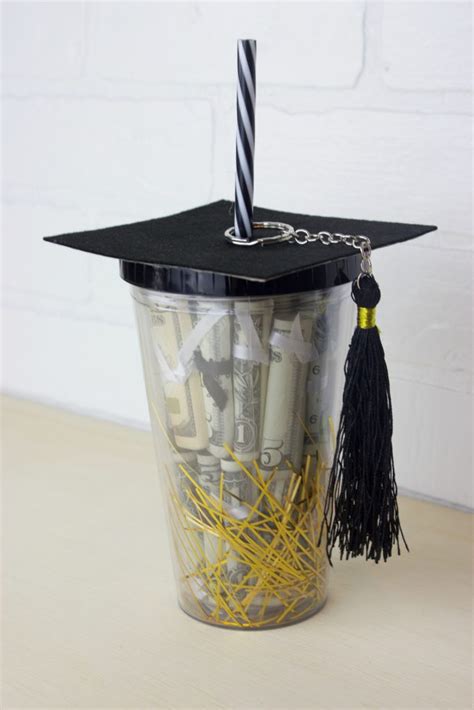 Yes, graduation ceremonies look a little different this year. DIY Graduation Gift in a Cup