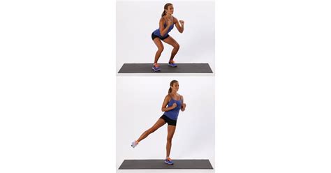 Basic Squat With Side Leg Lift Short Lower Body Workout Popsugar