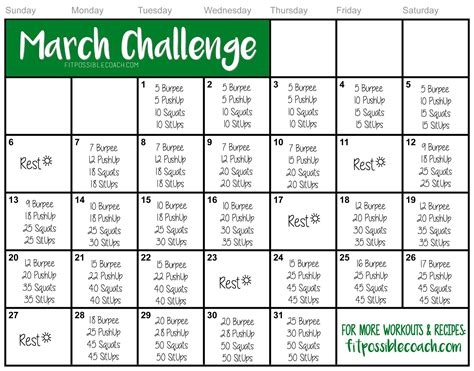 March Fitness Challenge Are You Up For The Challenge Comment