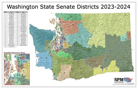 Washington Political And State Legislative Wall Maps State Political Maps