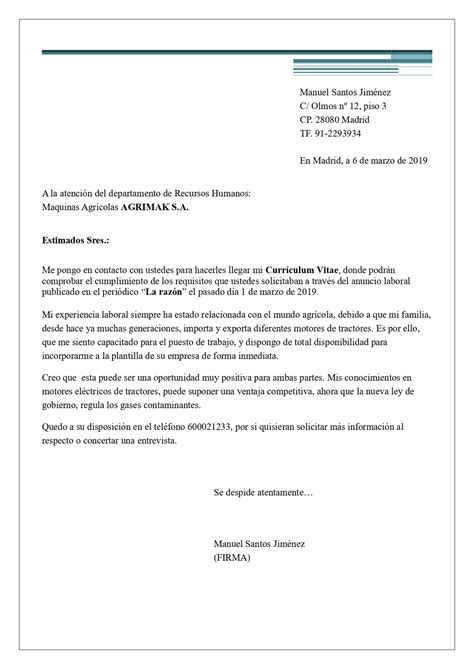 Carta De Presentacion General Para Curriculum Peter Vargas Ejemplo De