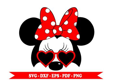 I am an affiliate for all sites listed above i am also an amazon associate i earn from qualifying purchases using any of the links listed above. Minnie mouse with red glasses svg clip art in SVG digital